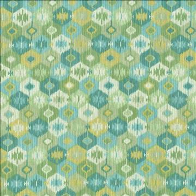 Valdez Ikat Spring Rain by Kasmir Designer Fabric 1442 100% Cotton INDONESIA 15,000 Wyzenbeek Double Rubs H: 13 4/8 inches, V: 25 inches 54 - 55 - Swanky Fabrics - Kasmir