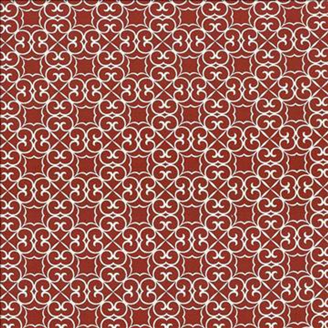 Verlaine Poppy by Kasmir Designer Fabric 5071 100% Cotton PAKISTAN 15,000 Wyzenbeek Double Rubs H: 4 4/8 inches, V: 4 4/8 inches 54 - 55 - Swanky Fabrics - Kasmir