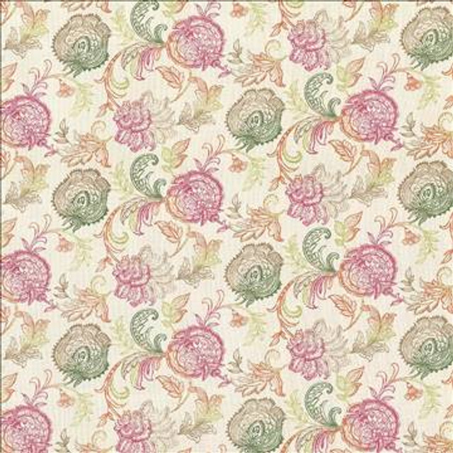 Zoes Garden Sorbet by Kasmir Designer Fabric 5064 100% Cotton SPAIN 18,000 Wyzenbeek Double Rubs H: 27 inches, V: 13 4/8 inches 54 - 55 - Swanky Fabrics - Kasmir