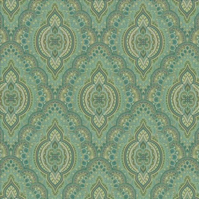 Nea Palmetto by Kasmir Designer Fabric 5142 100% Cotton SOUTH KOREA 15,000 Wyzenbeek Double Rubs Horizontal: 13 4/8 inches and Vertical: 17 6/8 inches 54 - Swanky Fabrics -