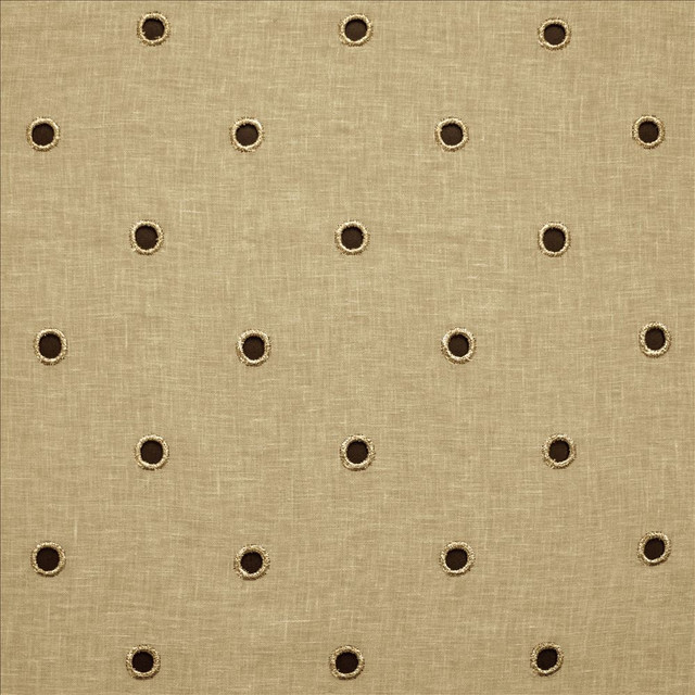 Rings Flax by Kasmir Designer Fabric 5157 65% Cotton 35% Polyester INDIA Not Tested Horizontal: 4 4/8 inches and Vertical: 4 6/8 inches 54 - Swanky Fabrics -