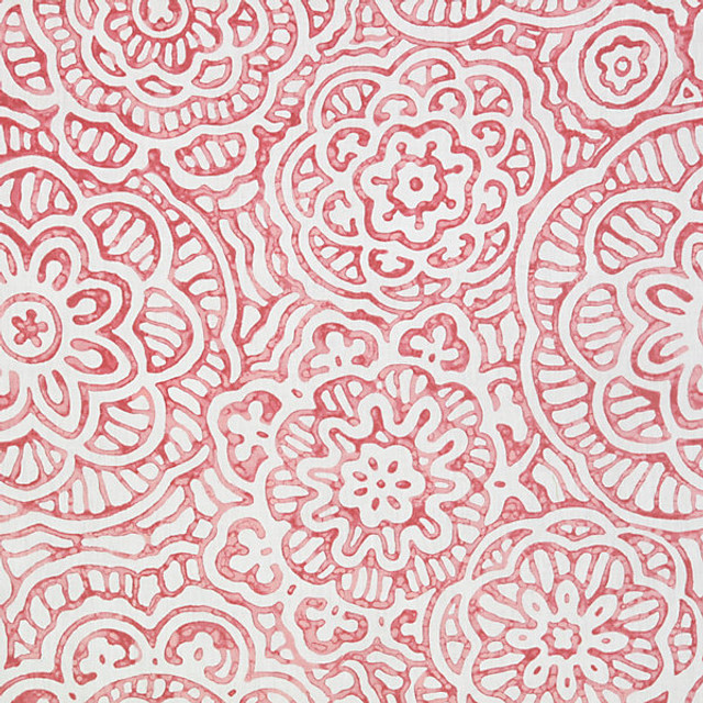 Alan/Coral 1173-001 by Old World Weavers Designer Fabric STOCKED AT SCALAMANDRE WAREHOUSE 100% LINEN INDIA LIGHT DUTY Horizontal: 73.25" and Vertical: 26.25" 57" - Swanky Fabrics -