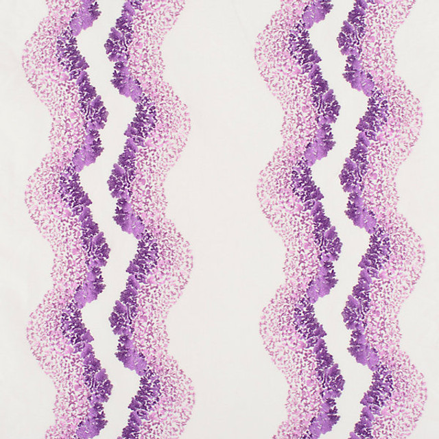 Anchita/Purple 1635-002 by Grey Watkins Designer Fabric STOCKED AT SCALAMANDRE WAREHOUSE 66% LINEN|34% COTTON BASE;|RAYON EMB. INDIA LIGHT DUTY Horizontal: 7.5" and Vertical: 13.25" 54" - Swanky Fabrics -