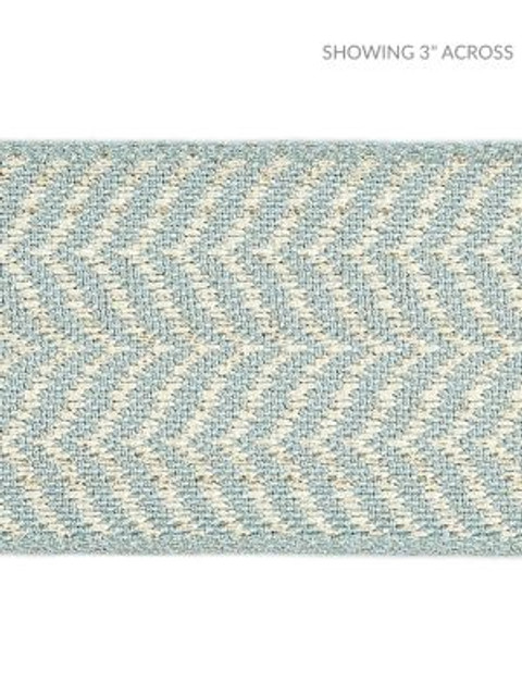 Artemis Tape Mineral SCT32940002 by Scalamandre Designer Trim MODERN LUXURY 88% VISCOSE 12% LUREX FRANCE LIGHT DUTY Horizontal: .625" and Vertical: 2.38 - Swanky Fabrics -