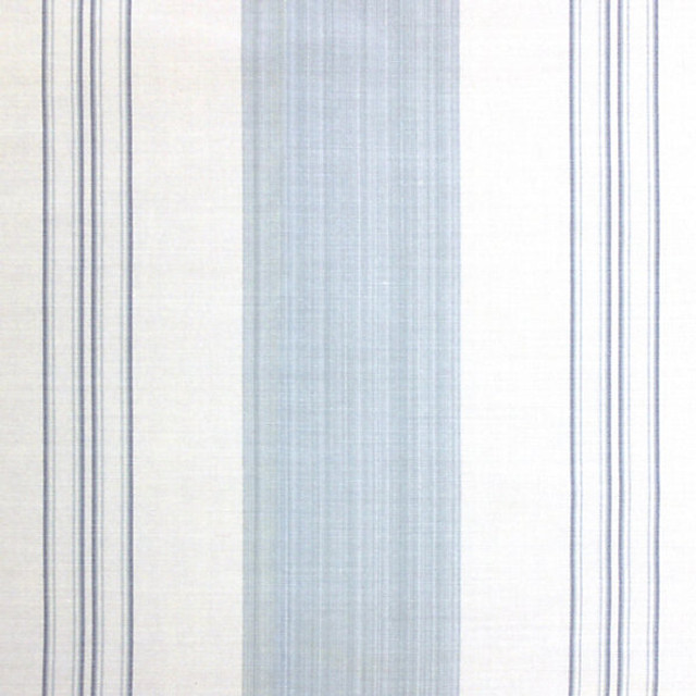 Astor Stripe/Sky 26982-001 by Scalamandre Designer Fabric BELLE JARDIN COLLECTION STOCKED AT 50% SILK;50% COTTON INDIA LIGHT DUTY Horizontal: and Vertical: 4.75" 55.5" - Swanky Fabrics -