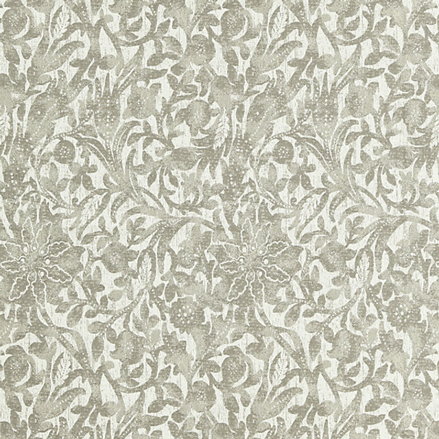 Bali Floral/Stone 27195-001 by Scalamandre Designer Fabric STOCKED AT SCALAMANDRE WAREHOUSE MEXICO LIGHT DUTY Horizontal: 16.5" and Vertical: 13.25" 54" - Swanky Fabrics -
