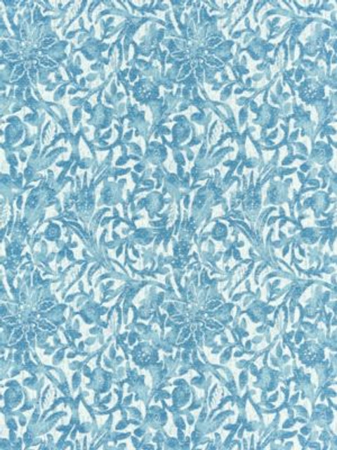 Bali Floral Caribe SC271950003 by Scalamandre Designer Fabric ISOLA INDOOR / OUTDOOR 100% SOLUTION DYED ACRYLIC MEXICO LIGHT DUTY Horizontal: 16.5" and Vertical: 13.25" 54 - Swanky Fabrics -