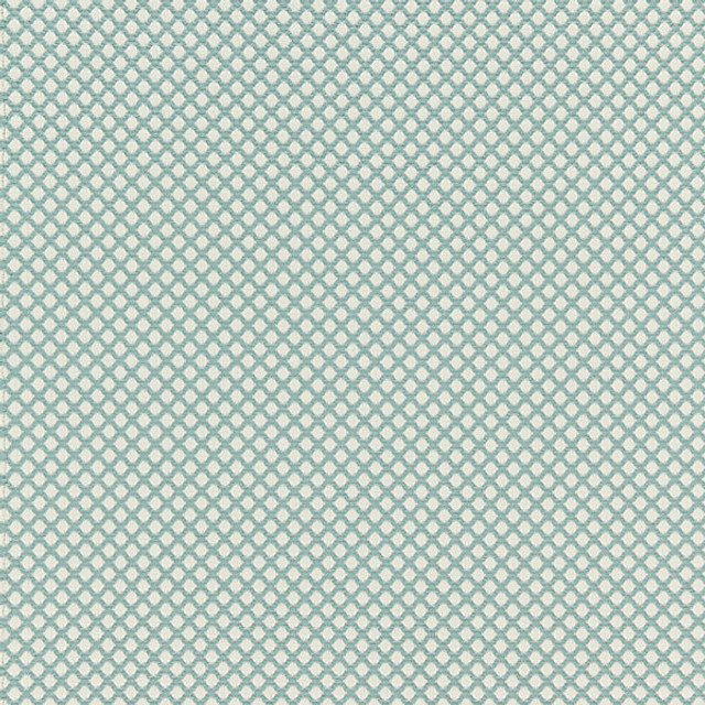 Bellaire Trellis/Mineral K65121-002 by Boris Kroll Designer Fabric CALYPSO STOCKED AT SCALAMANDRE WAREHOUSE 29% POLYESTER|71% COTTON USA HEAVY DUTY Horizontal: .875" and Vertical: .875" 54.5" - Swanky Fabrics -