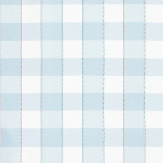 Chelsea Check/Sky 27024-005 by Scalamandre Designer Fabric FALL 2015 STOCKED AT 100% SILK INDIA LIGHT DUTY Horizontal: 4" and Vertical: 4.375" 54" - Swanky Fabrics -