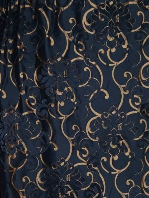 Cimarosa Midnight SB10590004 by Old World Weavers Designer Fabric 73% SILK 27% LINEN ITALY Horizontal: 27.25" and Vertical: 28" 56 - Swanky Fabrics -