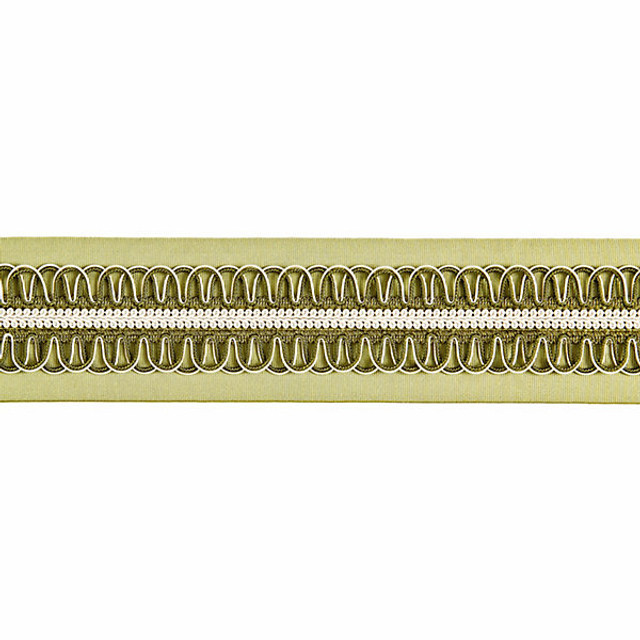 Colette Braided Tape/Leaf V1242-004 by Scalamandre Trim Designer Trim BOTANICA STOCKED AT 45% ;30% RAYON;15% COTTON;8% POLYAMIDE;2% POLYESTER CHINA LIGHT DUTY Horizontal: and Vertical: 3.625" - Swanky Fabrics -