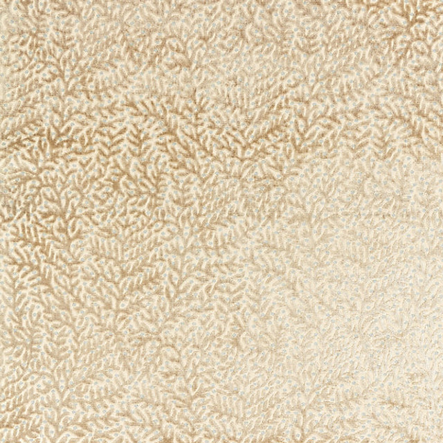 Corallina Velvet/Pebble Beach 27077-001 by Scalamandre Designer Fabric SPRING 2016 STOCKED AT 41% VISCOSE;34% COTTON;25% POLYESTER INDIA HEAVY DUTY Horizontal: 9.125" and Vertical: 13.375" 55" - Swanky Fabrics -