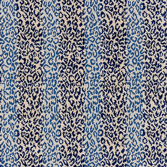 Corbet/Blue 26423-002 by Scalamandre Designer Fabric STOCKED AT 100% COTTON BELGIUM MEDIUM DUTY Horizontal: 13" and Vertical: 4.5" 56" - Swanky Fabrics -