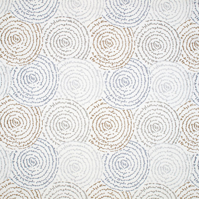 Coriolis/Harbor Mist 6140-004 by Grey Watkins Designer Fabric STOCKED AT SCALAMANDRE WAREHOUSE 100% COTTON GROUND|W/RAYON EMBROIDERY INDIA LIGHT DUTY Horizontal: 14.75" and Vertical: 16.75" 51" - Swanky Fabrics -