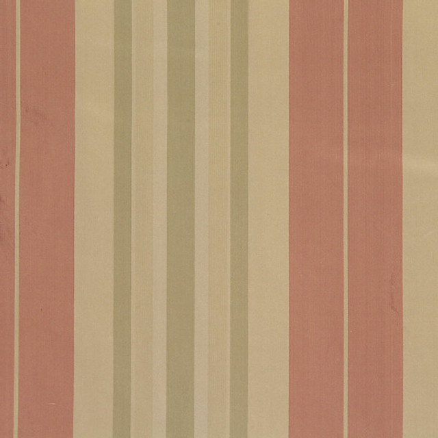 Deanna Stripe/Rose/Green 0016-001 by Old World Weavers Designer Fabric STOCKED AT SCALAMANDRE WAREHOUSE 100% SILK INDIA LIGHT DUTY Horizontal: 0" and Vertical: 55" - Swanky Fabrics -