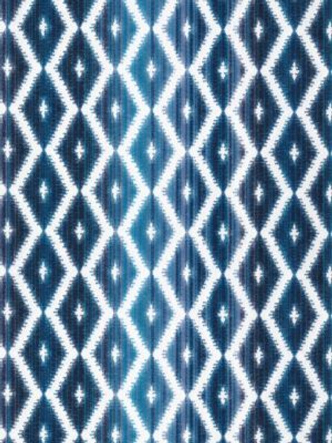 Diamantina Blue Marine SI13160004 by Grey Watkins Designer Fabric WATERFALL 55% POLYESTER 45% COTTON INDIA HEAVY DUTY Horizontal: 3" and Vertical: 2.5" 54 - Swanky Fabrics -