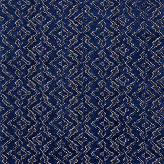 Echo Velvet/Midnight Sky 27085-005 by Scalamandre Designer Fabric FALL 2016 STOCKED AT SCALAMANDRE WAREHOUSE 75% COTTON|25% VISCOSE INDIA HEAVY DUTY Horizontal: 4.875" and Vertical: 6.875" 54" - Swanky Fabrics -