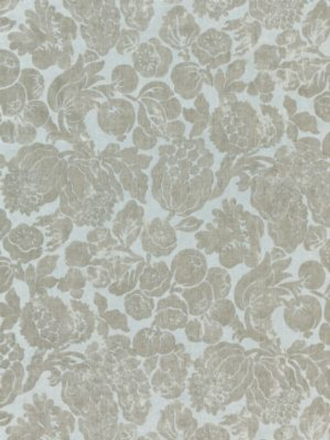 Elsa Linen Print Silver On Skylight SC166060002 by Scalamandre Designer Fabric NORDEN 100% LINEN ITALY LIGHT DUTY Horizontal: 37.75" and Vertical: 35.625" 53.5 - Swanky Fabrics -