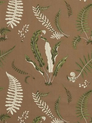 Elsie De Wolfe Outdoor Greens On Brown SC164250005 by Scalamandre Designer Fabric 100% SOLUTION DYED ACRYLIC ITALY MEDIUM DUTY Horizontal: 26.5" and Vertical: 28.5" 57 - Swanky Fabrics -