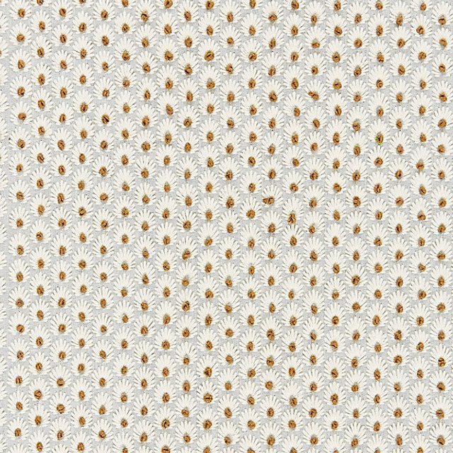 Fleur Embroidery/Mineral 27123-001 by Scalamandre Designer Fabric BOTANICA STOCKED AT 63% POLYESTER;37% LINEN INDIA LIGHT DUTY Horizontal: .75" and Vertical: 1.375" 50.75" - Swanky Fabrics -