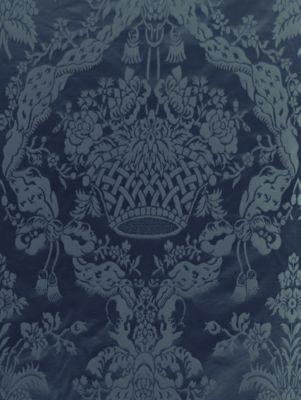 Gabriel Blue SC20355M0012 by Scalamandre Designer Fabric 66% COTTON 34% SILK INDIA HEAVY DUTY Horizontal: 33.25" and Vertical: 26.25" 52.5 - Swanky Fabrics -