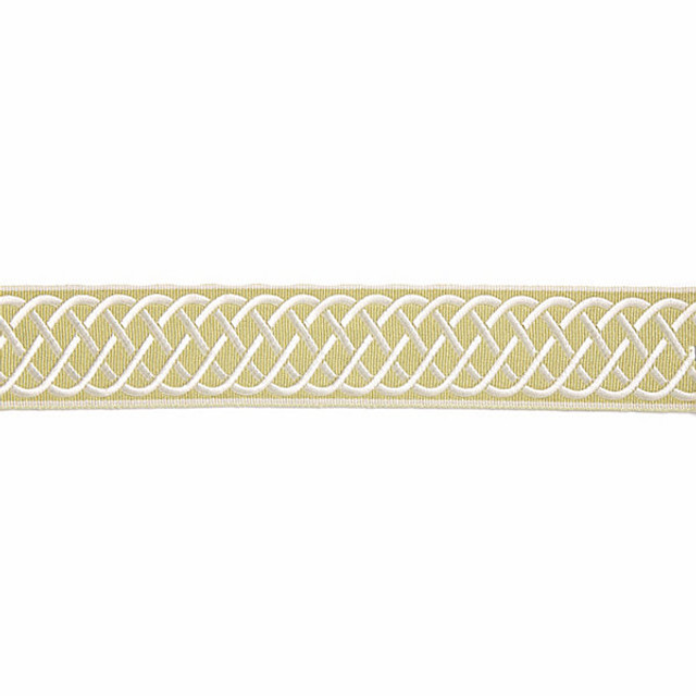 Helix Embroidered Tape/Lettuce T3284-003 by Scalamandre Trim Designer Trim HAMPTONS TRIMMINGS STOCKED AT 77% VISCOSE;23% RAYON CHINA LIGHT DUTY Horizontal: and Vertical: 2" - Swanky Fabrics -