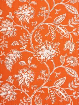 Kaveri Vine Mandarin SC270110004 by Scalamandre Designer Fabric ORIANA 45% COTTON 45% VISCOSE 10% LINEN INDIA LIGHT DUTY Horizontal: 23.125" and Vertical: 28" 55.88 - Swanky Fabrics -
