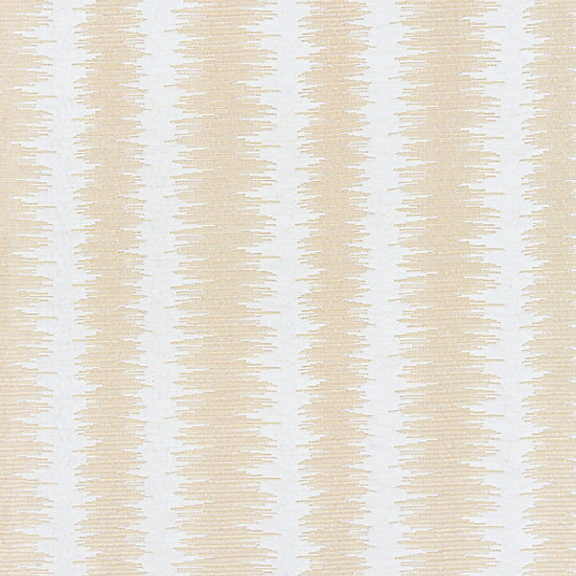 Konya Ikat Stripe/Mineral 27138-002 by Scalamandre Designer Fabric MODERN LUXURY STOCKED AT 40% ACRYLIC;22% POLYESTER;20% SPUN VISCOSE;18% LINEN INDIA DRAPERY ONLY Horizontal: 1.75" and Vertical: 6.875" 55" - Swanky Fabrics -