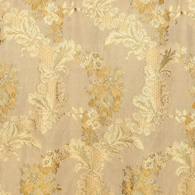 La Verne/Topaz 614A-323 by Old World Weavers Designer Fabric CLASSICS STOCKED AT SCALAMANDRE WAREHOUSE 72% SILK|28% COTTON CHINA DRAPERY ONLY Horizontal: 27" and Vertical: 13.75" 54" - Swanky Fabrics -