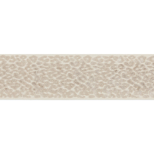 Leopard Velvet Tape/Fawn T3277-001 by Scalamandre Trim Designer Trim FALL 2015 STOCKED AT 50% VISCOSE;50% COTTON INDIA LIGHT DUTY Horizontal: 5.25" and Vertical: 4.25" - Swanky Fabrics -