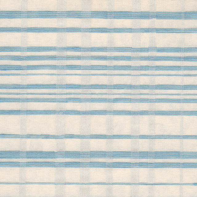 Lilly Sheer/Blue 36284-005 by Scalamandre Designer Fabric THE ESSENTIALS COLLECTION STOCKED AT 51% SILK;49% LINEN INDIA DRAPERY ONLY Horizontal: 6" and Vertical: 28" 55" - Swanky Fabrics -