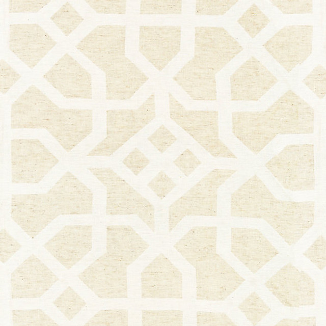 Linen Lattice/Natural & Ivory 27149-001 by Scalamandre Designer Fabric MODERN LUXURY STOCKED AT 89% LINEN;9% VISCOSE;2% NYLON INDIA LIGHT DUTY Horizontal: 23" and Vertical: 25" 53" - Swanky Fabrics -