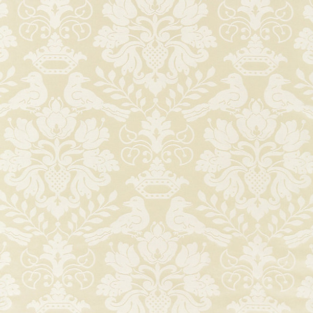 Love Bird/Creme 1098Mm-001 by Scalamandre Designer Fabric STOCKED AT 100% SILK INDIA LIGHT DUTY Horizontal: 16" and Vertical: 13" 55" - Swanky Fabrics -
