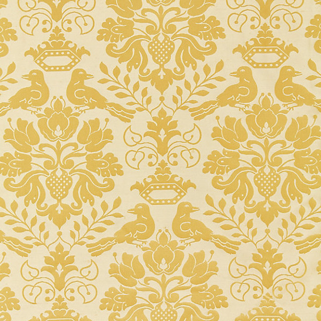 Love Bird/Sun 1098Mm-004 by Scalamandre Designer Fabric STOCKED AT 100% SILK INDIA LIGHT DUTY Horizontal: 16" and Vertical: 13" 55" - Swanky Fabrics -