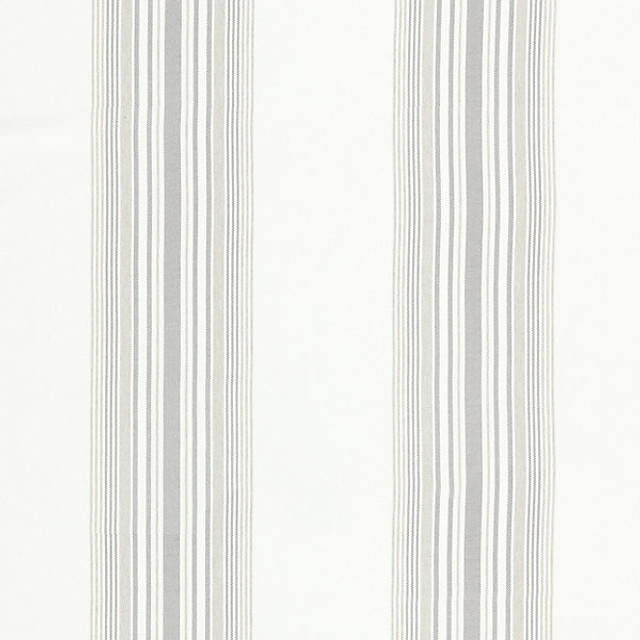 Nautical Stripe/White Sand 27069-001 by Scalamandre Designer Fabric ENDLESS SUMMER STOCKED AT 100% POLYPROPYLENE BELGIUM HEAVY DUTY Horizontal: and Vertical: 18" 57" - Swanky Fabrics -