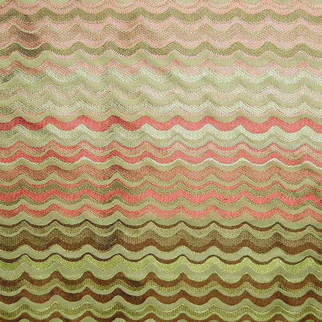 New Wave/Coral 6512-002 by Old World Weavers Designer Fabric STOCKED AT 100% SILK CHINA Horizontal: 15.7" and Vertical: 5.75" 57" - Swanky Fabrics -