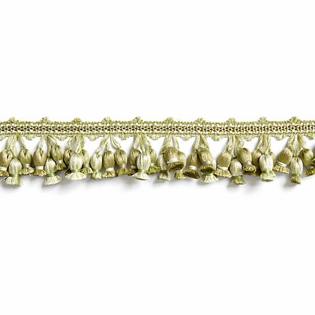 Newport Tassel Fringe/Leaf Ft1103M-016 by Scalamandre Trim Designer Trim BOTANICA STOCKED AT 50% FIBRANNE, 41% RAYON, 9% POLYESTER CHINA LIGHT DUTY Horizontal: and Vertical: 2" - Swanky Fabrics -