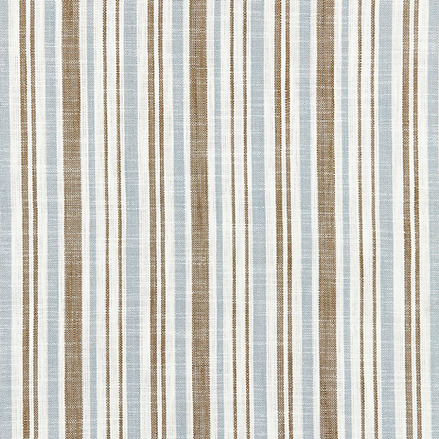 Pembroke Stripe/Bluestone 27116-002 by Scalamandre Designer Fabric CHATHAM STRIPES & PLAIDS STOCKED AT 100% COTTON INDIA LIGHT DUTY Horizontal: and Vertical: 4" 54" - Swanky Fabrics -