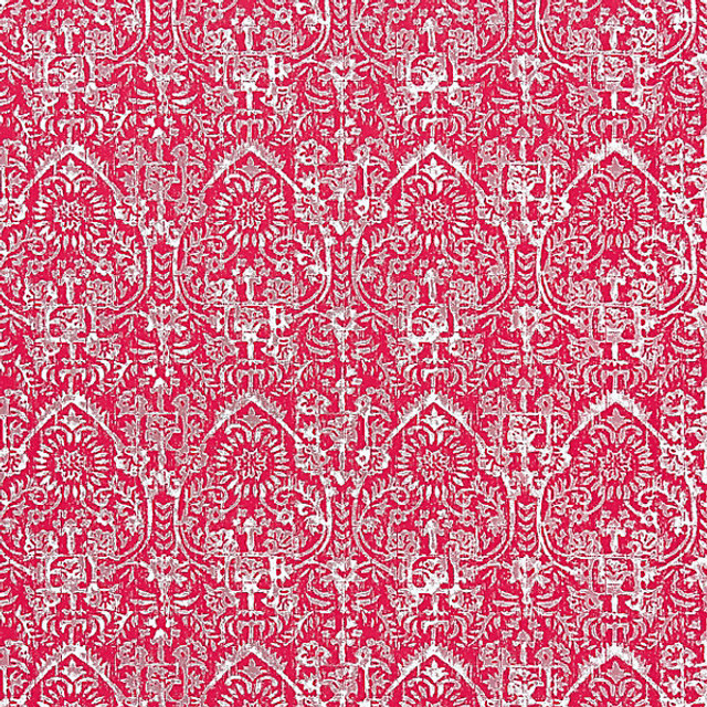 Sarong/Hibiscus 27058-003 by Scalamandre Designer Fabric ENDLESS SUMMER STOCKED AT 100% SOLUTION DYED ACRYLIC MEXICO MEDIUM DUTY Horizontal: 9.375" and Vertical: 6.875" 54" - Swanky Fabrics -