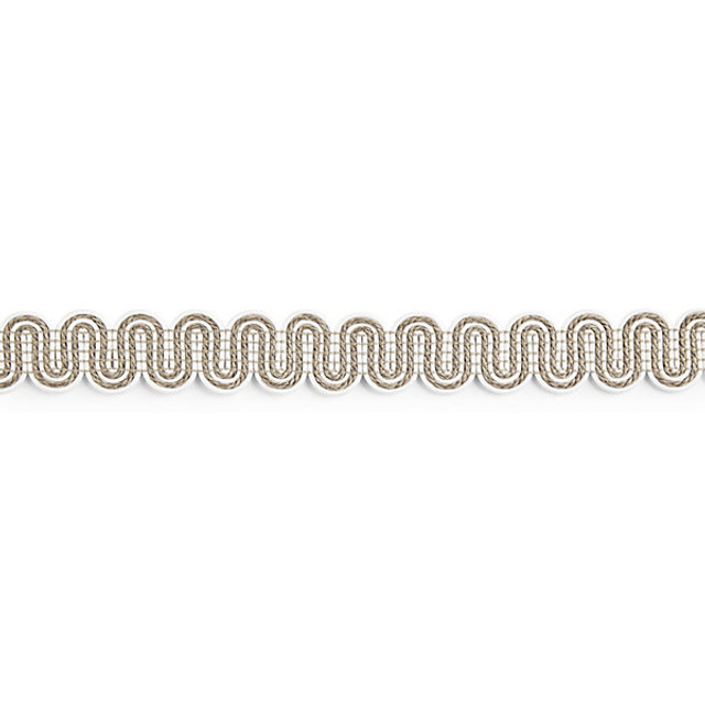 Serpentine Braid/Linen V1246-001 by Scalamandre Trim Designer Trim STOCKED AT 90% POLYOLEFIN, 10% NYLON UNITED KINGDOM HEAVY DUTY Horizontal: 1.125" and Vertical: 1.75" - Swanky Fabrics -