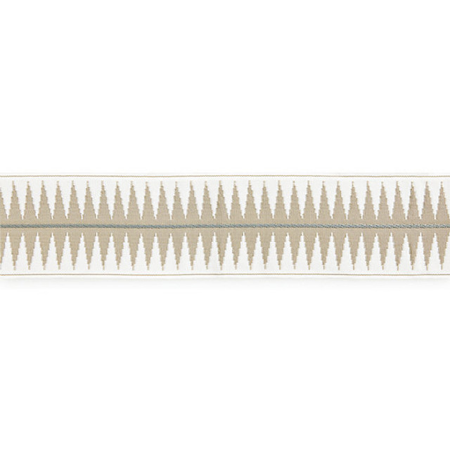 Soleil Tape/Linen T3308-001 by Scalamandre Trim Designer Trim STOCKED AT 100% POLYOLEFIN UNITED KINGDOM HEAVY DUTY Horizontal: .5" and Vertical: 3.5" - Swanky Fabrics -