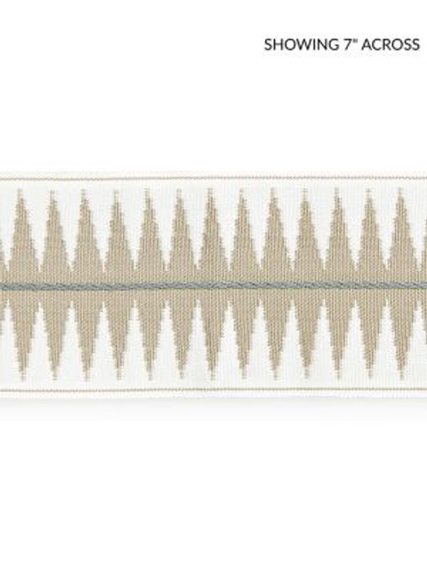 Soleil Tape Linen SCT33080001 by Scalamandre Designer Trim ISOLA INDOOR / OUTDOOR 100% POLYOLEFIN UNITED KINGDOM HEAVY DUTY Horizontal: .5" and Vertical: 3.5 - Swanky Fabrics -