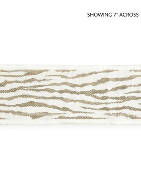 Tiger Tape Linen SCT33100001 by Scalamandre Designer Trim ISOLA INDOOR / OUTDOOR 100% POLYOLEFIN UNITED KINGDOM HEAVY DUTY Horizontal: 6.25" and Vertical: 3 - Swanky Fabrics -