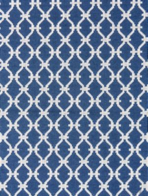 Trellis Weave Denim SC270090007 by Scalamandre Designer Fabric ORIANA 77% COTTON 20% POLYESTER 3% NYLON U.S.A. HEAVY DUTY Horizontal: 2.125" and Vertical: 1.75" 53 - Swanky Fabrics -