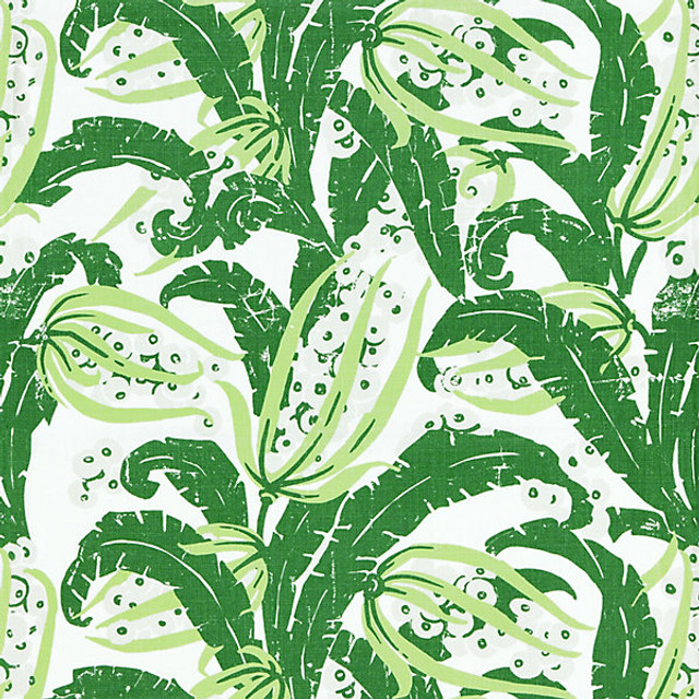 Tropique/Palm 16609-001 by Grey Watkins Designer Fabric BREEZE COLLECTION STOCKED AT SCALAMANDRE WAREHOUSE 100% LINEN SWITZERLAND MEDIUM DUTY Horizontal: 21" and Vertical: 26" 52" - Swanky Fabrics -