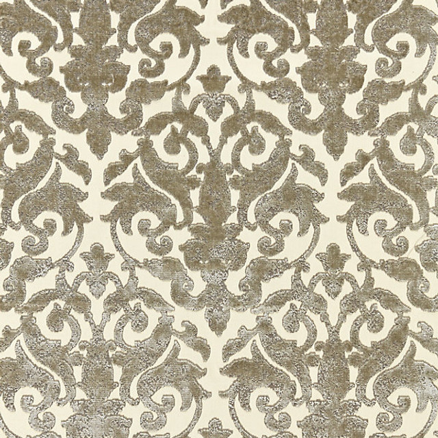Venezia Silk Velvet/Pewter 27078-002 by Scalamandre Designer Fabric SPRING 2016 STOCKED AT 51% SILK;49% COTTON INDIA HEAVY DUTY Horizontal: 18.875" and Vertical: 13.375" 55" - Swanky Fabrics -