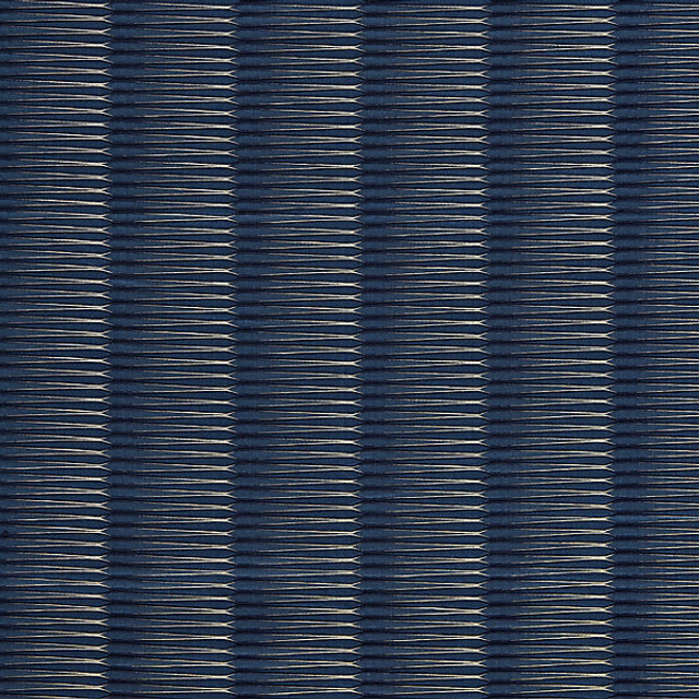 Wavelength/Indigo 27141-004 by Scalamandre Designer Fabric MODERN LUXURY STOCKED AT 60% COTTON;40% NYLON INDIA MEDIUM DUTY Horizontal: .75" and Vertical: 3.375" 55" - Swanky Fabrics -