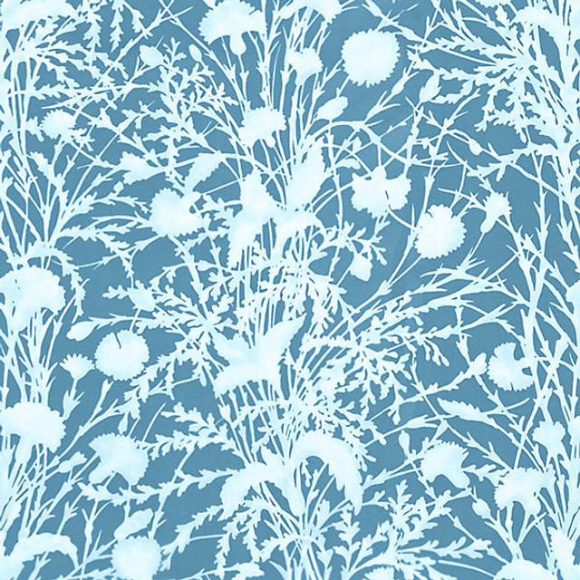 Wildflower/Blueprint 16623-005 by Grey Watkins Designer Fabric FLORA STOCKED AT SCALAMANDRE WAREHOUSE 100% COTTON SWITZERLAND Horizontal: 26.5" and Vertical: 33.5" 53.75" - Swanky Fabrics -