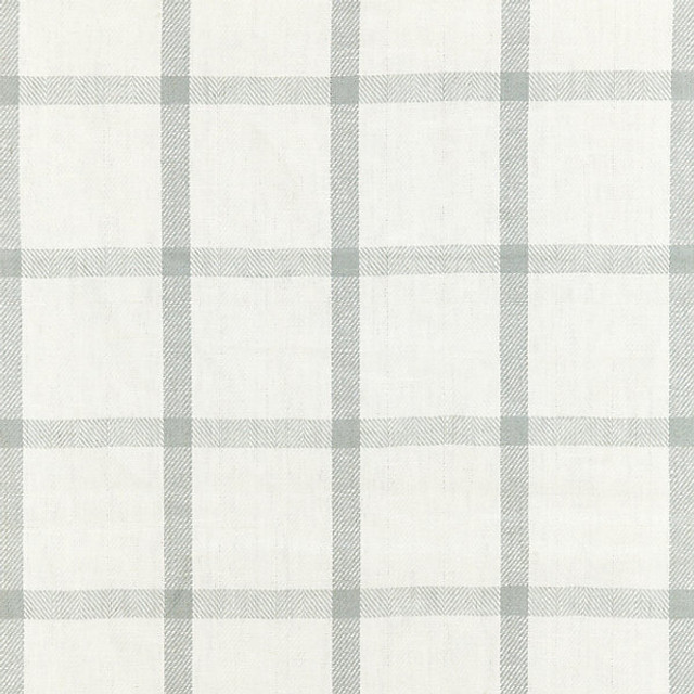 Wilton Linen Check/Mineral 27152-003 by Scalamandre Designer Fabric CHATHAM STRIPES & PLAIDS STOCKED AT 100% LINEN INDIA MEDIUM DUTY Horizontal: 5.25" and Vertical: 4.5" 53" - Swanky Fabrics -