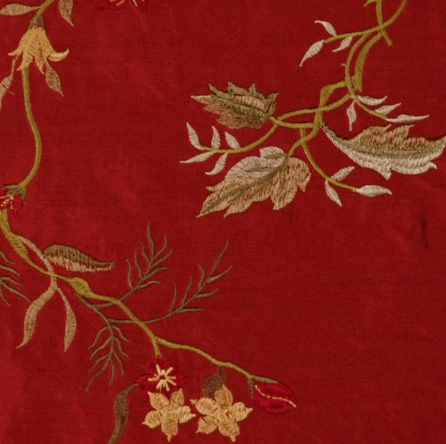 U238 256 by RM CoCo Designer Fabric Shades of Harvest 100% Silk - Dry clean only Horizontal: 16.75 and Vertical: 14.75 54 - Swanky Fabrics -